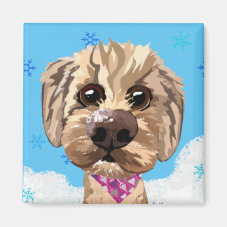 Imán Personalizable "Juno" Goldendoodle Perro Fridge Ma