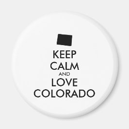 IMÁN PERSONALIZABLE MANTENER CALMA Y AMAR A COLORADO