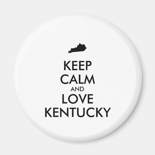 Imán Personalizable MANTENER CALMA Y AMAR A KENTUCKY (Frente)