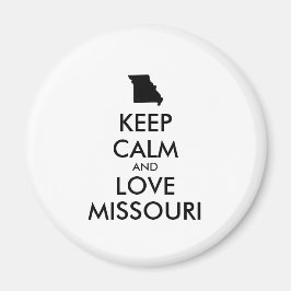 IMÁN PERSONALIZABLE MANTENER CALMA Y AMAR A MISSOURI