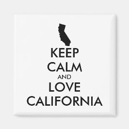 Imán Personalizable MANTENER CALMA Y AMAR CALIFORNIA