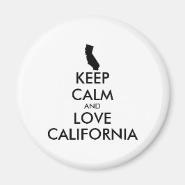 Imán Personalizable MANTENER CALMA Y AMAR CALIFORNIA