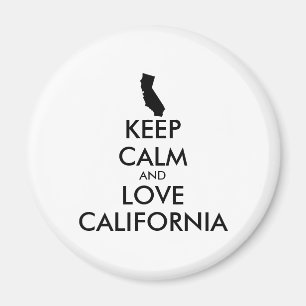 Imán Personalizable MANTENER CALMA Y AMAR CALIFORNIA