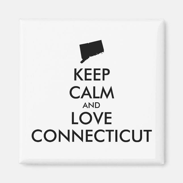 Imán Personalizable MANTENER CALMA Y AMAR CONECTICUADO (Frente)