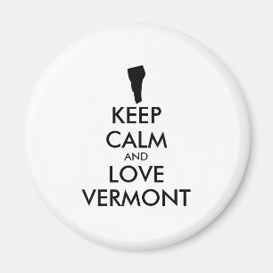 IMÁN PERSONALIZABLE MANTENER CALMA Y AMAR VERMONT