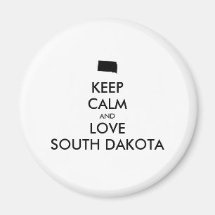 Imán Personalizable MANTENER LA CALMA Y AMAR A DAKOTA D