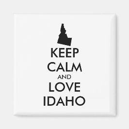 Imán Personalizable MANTENER LA CALMA Y AMAR A IDAHO