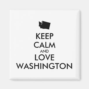 Imán Personalizable MANTENER LA CALMA Y AMAR A WASHINGT