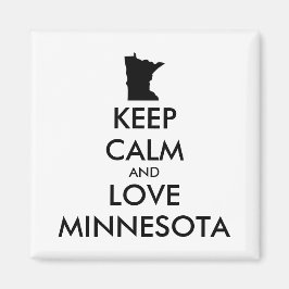 Imán Personalizable MANTENGA CALMA Y AME A MINNESOTA