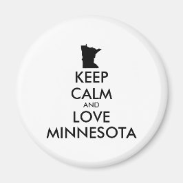 Imán Personalizable MANTENGA CALMA Y AME A MINNESOTA