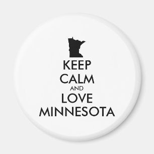 Imán Personalizable MANTENGA CALMA Y AME A MINNESOTA