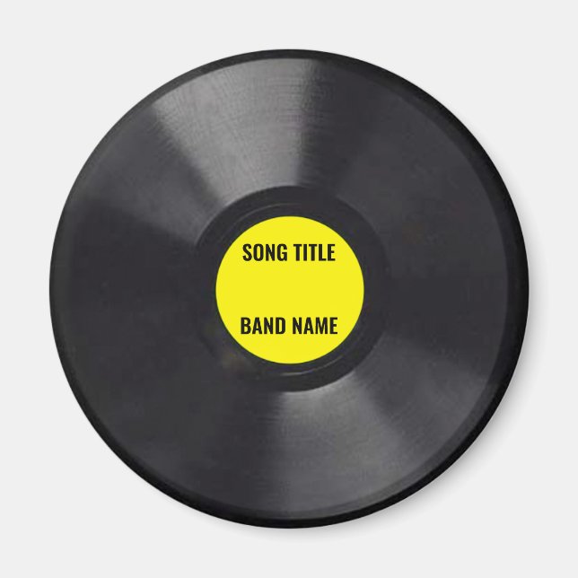 Imán Personalizable Mini Vinyl LP Record Magnet (Frente)