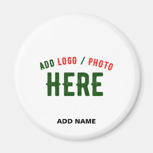 IMÁN PERSONALIZABLE MODERNO ESTILO BLANCO MARCA CIRCULA