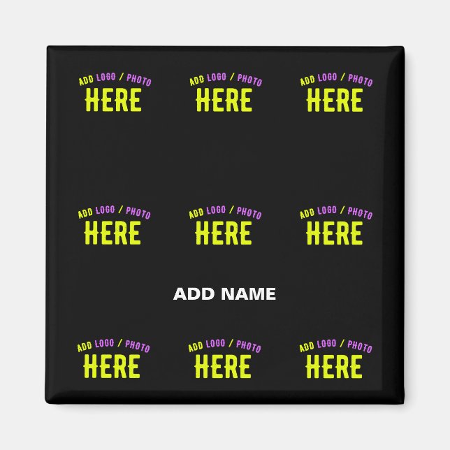 IMÁN PERSONALIZABLE MODERNO ESTILO NEGRO VERIFICADO MAR (Frente)