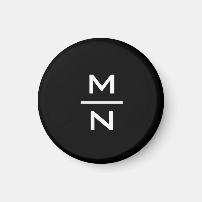 Imán Personalizable monograma personal (Frente)
