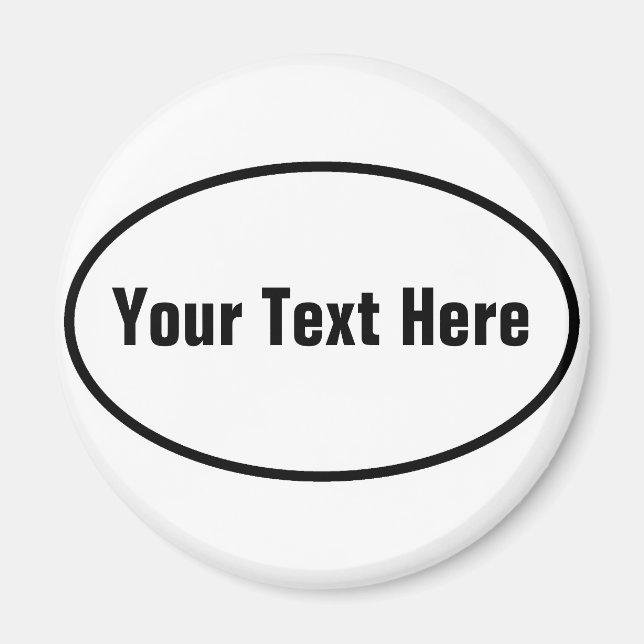 Imán Personalizable Oval Magnet (Frente)