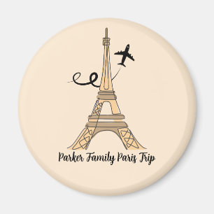 Imán Personalizable París Viaje Moda Torre Eiffel