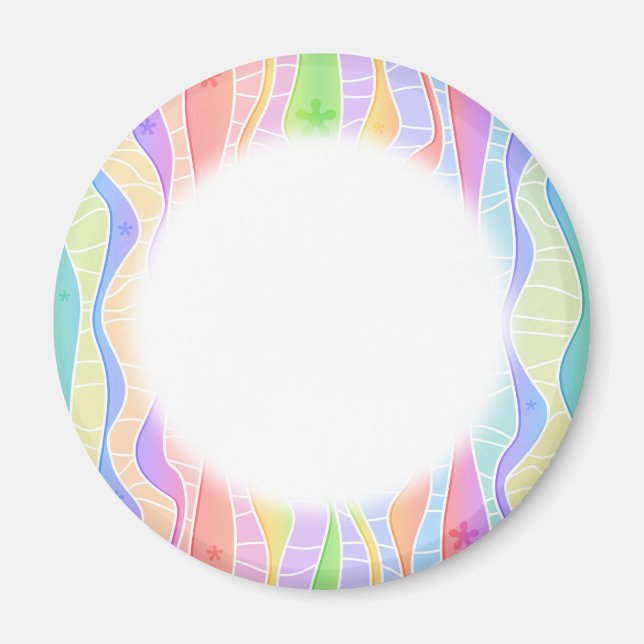 Imán Personalizable PASTEL RAINBOW STRIPTS MAGNETS (Frente)