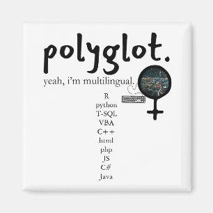 Imán Personalizable políglota multilingüe (Mujeres en l
