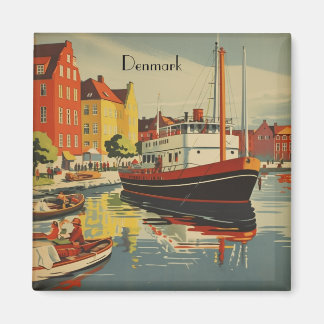 Imán Personalizable Poster de Viajes de Dinamarca