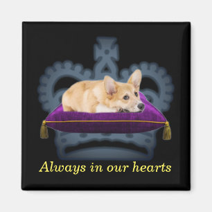 Imán Personalizable Reina corgi corona
