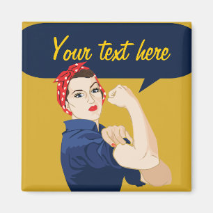 Imán Personalizable Rosie Riveter