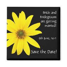 Personalizable 'Save the Date' Magnet, girasol