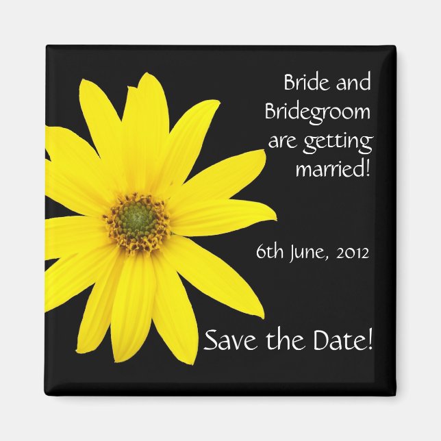 Imán Personalizable 'Save the Date' Magnet, girasol (Frente)