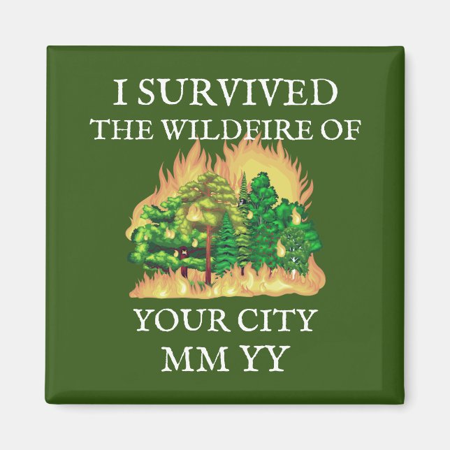 Imán Personalizable sobreviví al incendio (Frente)