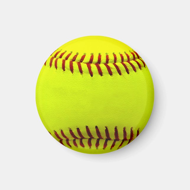 Imán Personalizable Softball Yellow Team (Frente)