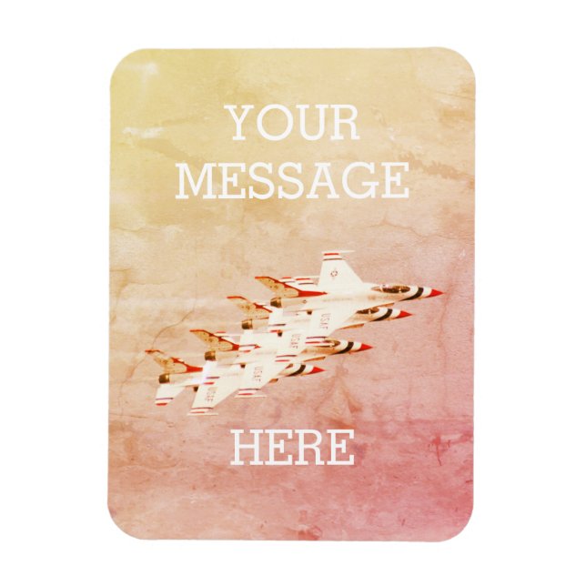 Imán Personalizable Thunderbirds Jet Fighter de USAF (Vertical)