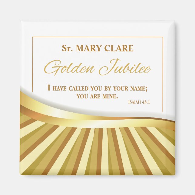 Imán Personalización, aniversario de oro de la vida rel (Frente)