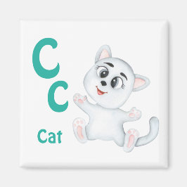 Imán Personalización de gato ABC: Letra C - Añadir tu n
