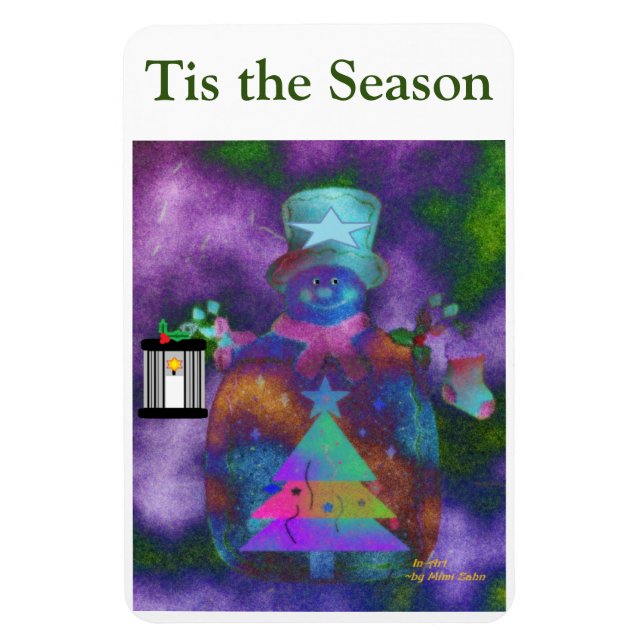 Imán Personalización de "Hombre de Nieve caprichoso" 4  (Vertical)