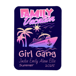 Imán Personalización de la banda Chica de crucero famil