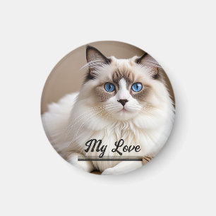 Imán Personalización de la foto de mascota "My Love"