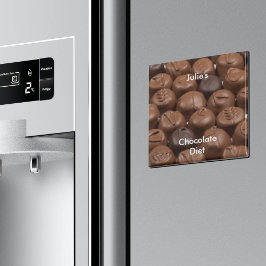 Imán Personalización de nombre Dieta de chocolate