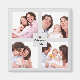 Imán Personalizado 4 Sección Collage de fotos de famili