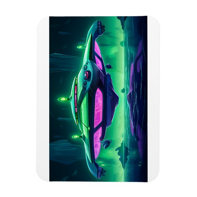 Imán Personalizado Alien Spaceship (Vertical)