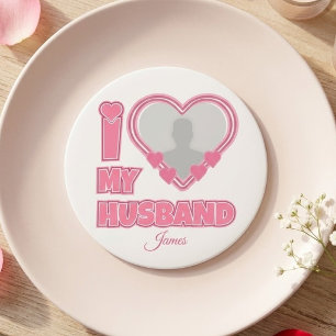 Imán Personalizado Amo A Mi Esposa - Añadir Nombre y Fo