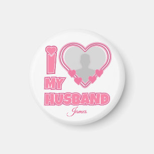 Imán Personalizado Amo A Mi Esposa - Añadir Nombre y Fo