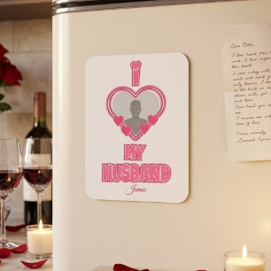 Imán Personalizado Amo a mi esposo – Agregar foto y nom