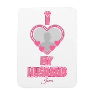 Imán Personalizado Amo a Mi Marido - Añadir foto y nomb