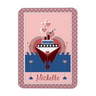 Imán personalizado amor de Flexi del barco de