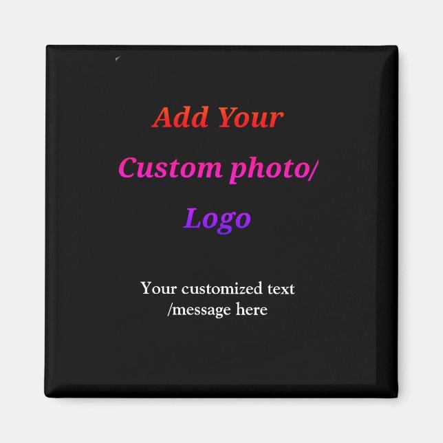 Imán personalizado añada su logotipo de foto su persona (Frente)