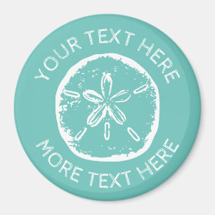 Imán Personalizado arena dólar cáscara de playa gran 