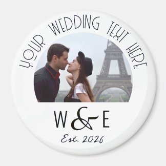 Imán Personalizado Art Deco Texto Fridge Magnet Wedding