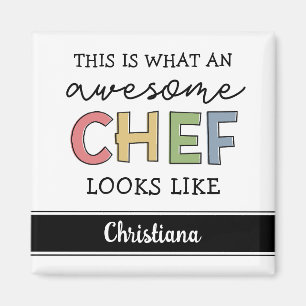 Imán Personalizado Awesome Chef Gifts   Mejor Chef Cada