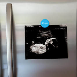 Imán Personalizado Azure Blue Name Ultrasound Display F