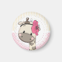 Personalizado Baby Pink Giraffe Magnet